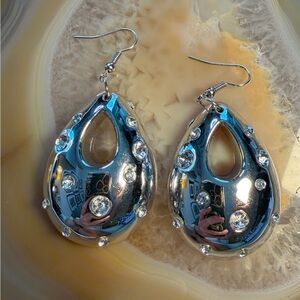 Elegant Silver Teardrop Earrings